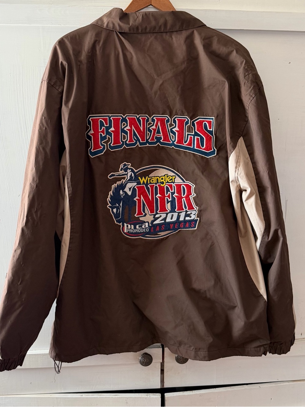 Retro Vintage Wrangler NFR FINALS 2013 PRCA Pro Rodeo Las Vegas Jacket XL